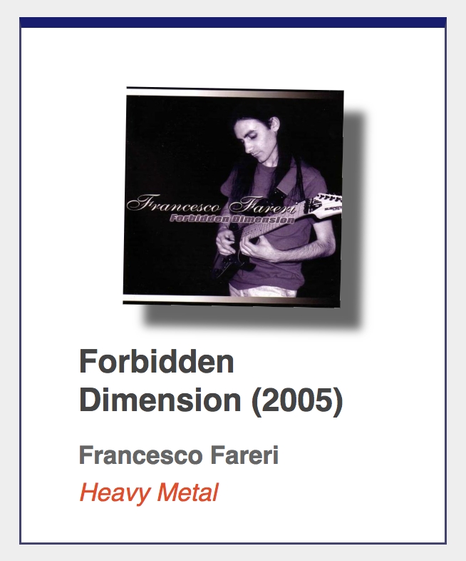 #44: Francesco Fareri "Forbidden Dimension"