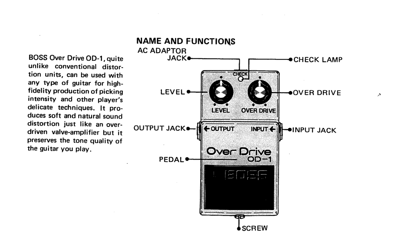 Boss OD-1 Overdrive