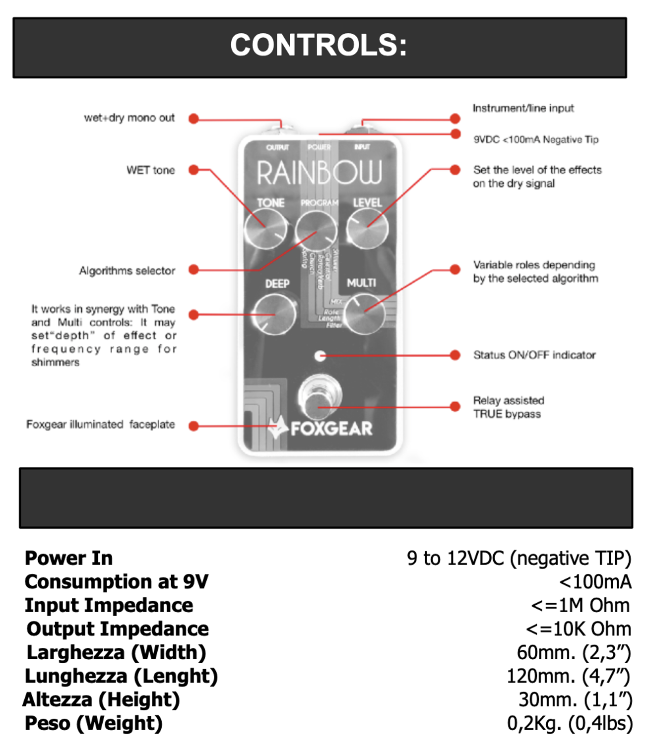 FoxGear Pedals Rainbow Reverb