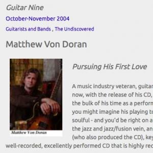 Matthew Von Doran: Pursuing His First Love (Oct 2004)