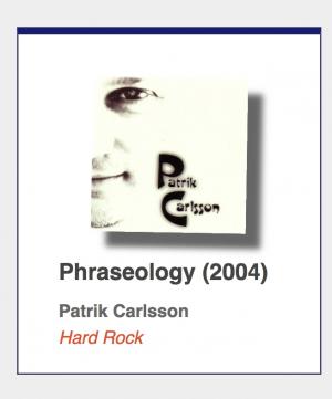 Patrik Carlsson "Phraseology" CD
